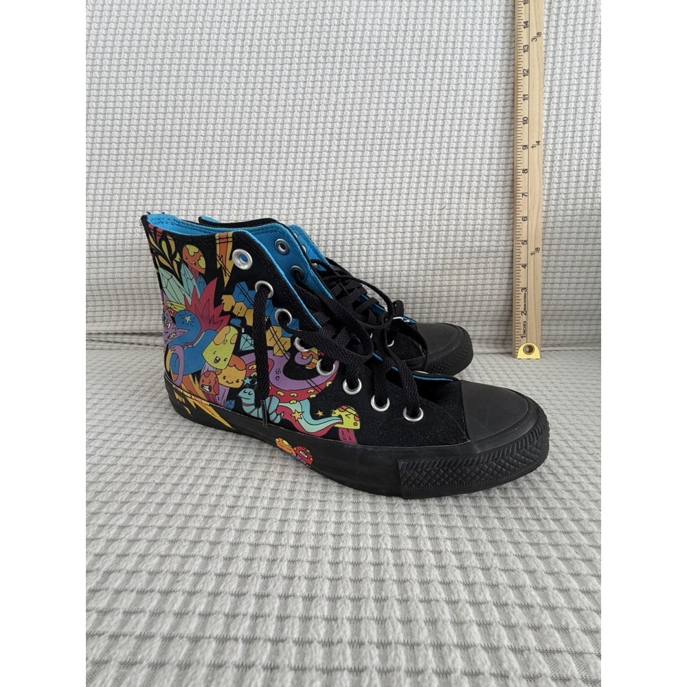 Converse Chuck Taylor All Star Hi Top Black Graphic Sneakers W 8.5 M 6.5 171271F